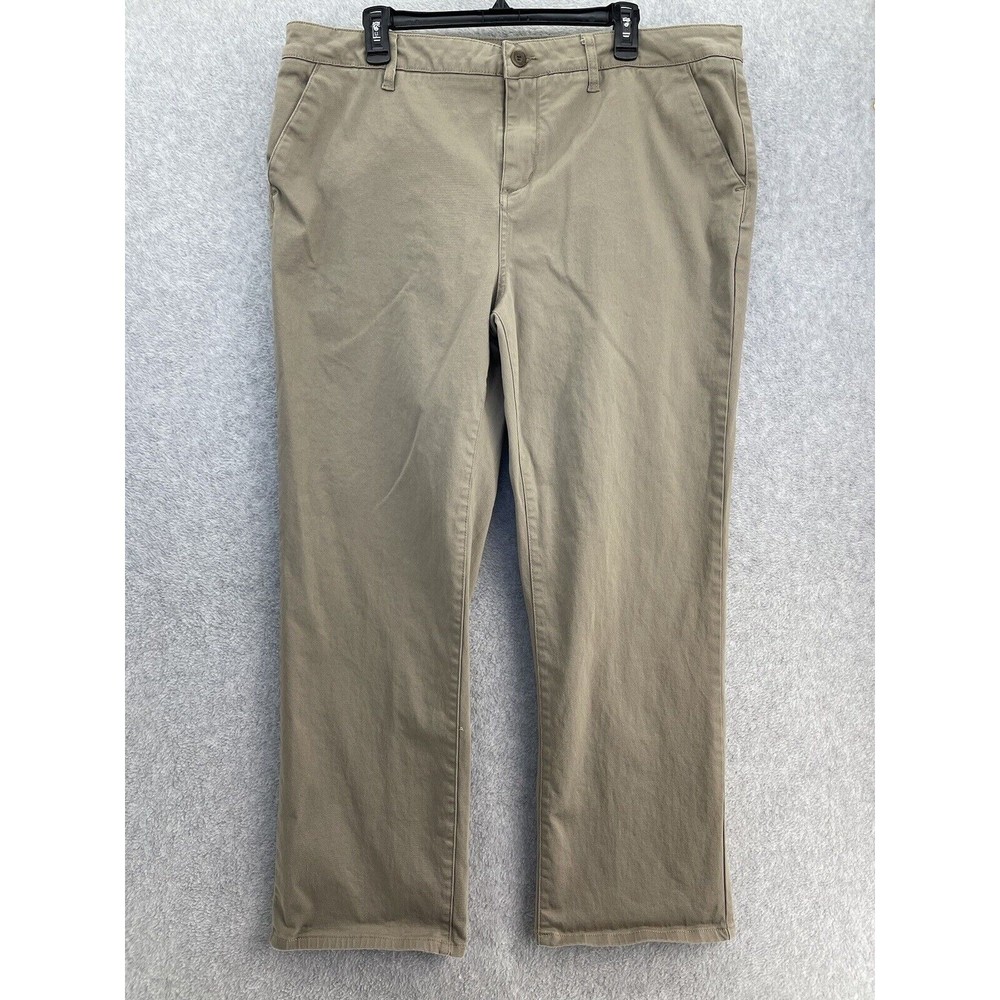 RSQ Men's Chino Pants Tan Brown Solid Size 40x30 Cotton Blend Slim Straight